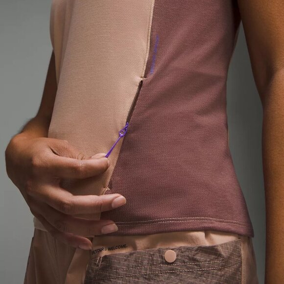 lululemon Cap Sleeve Hiking Top Pink Clay/Dark Oxide Size 4 NWT - Picture 5 of 8